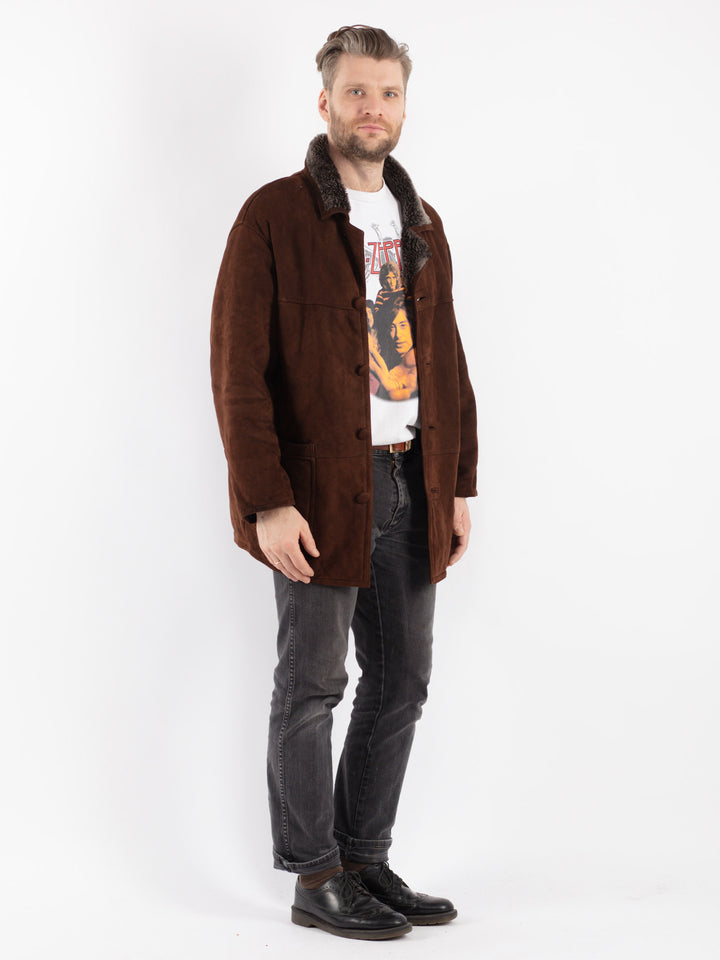 Vintage 00's Men Sheepskin in Brown