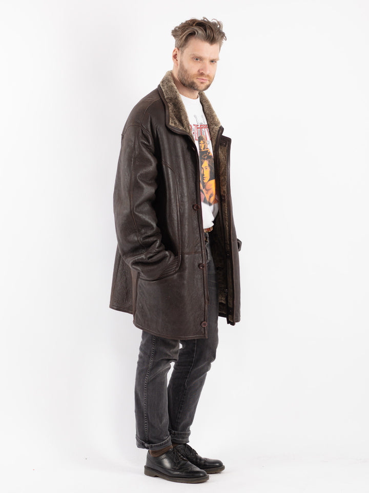 Vintage 90's Men Sheepskin in Brown