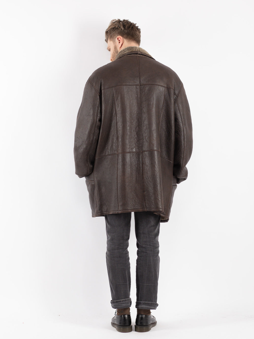 Vintage 90's Men Sheepskin in Brown