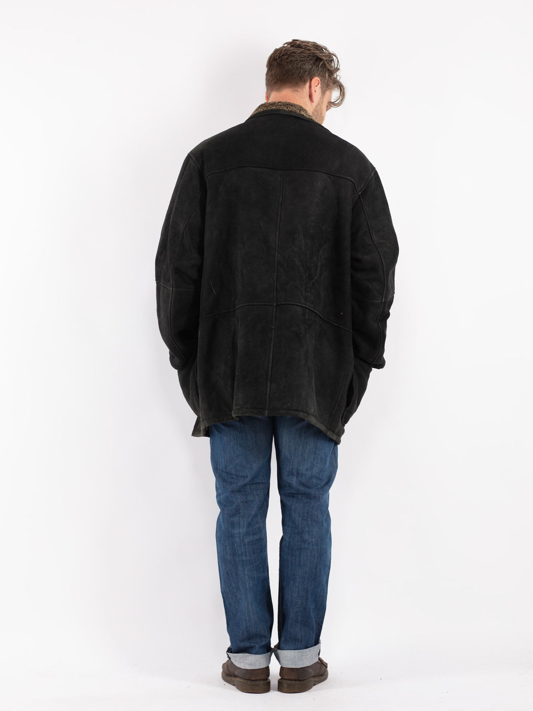 Vintage 90's Men Sheepskin Coat in