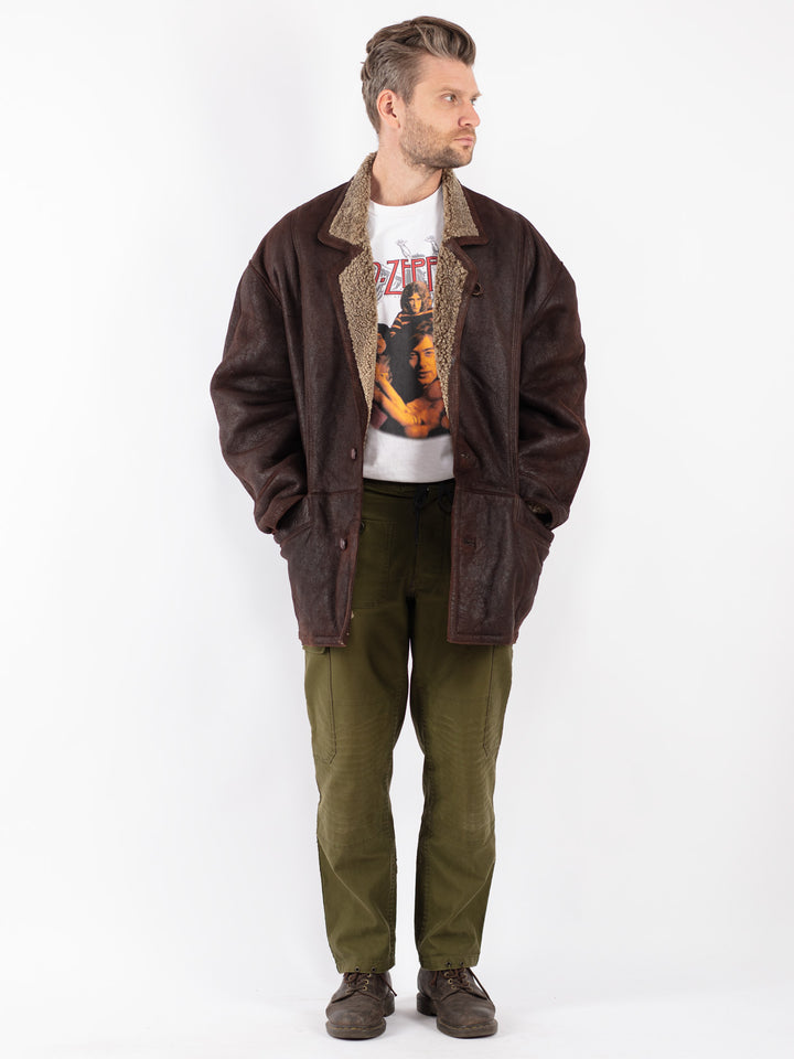 Vintage 90's Men Coat in Brown