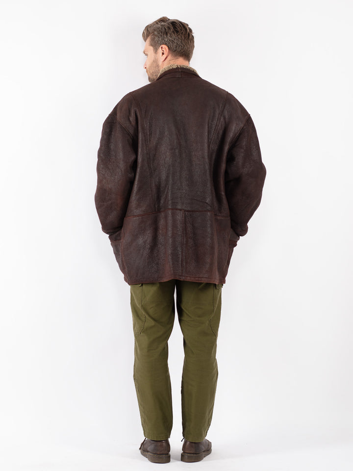 Vintage 90's Men Coat in Brown