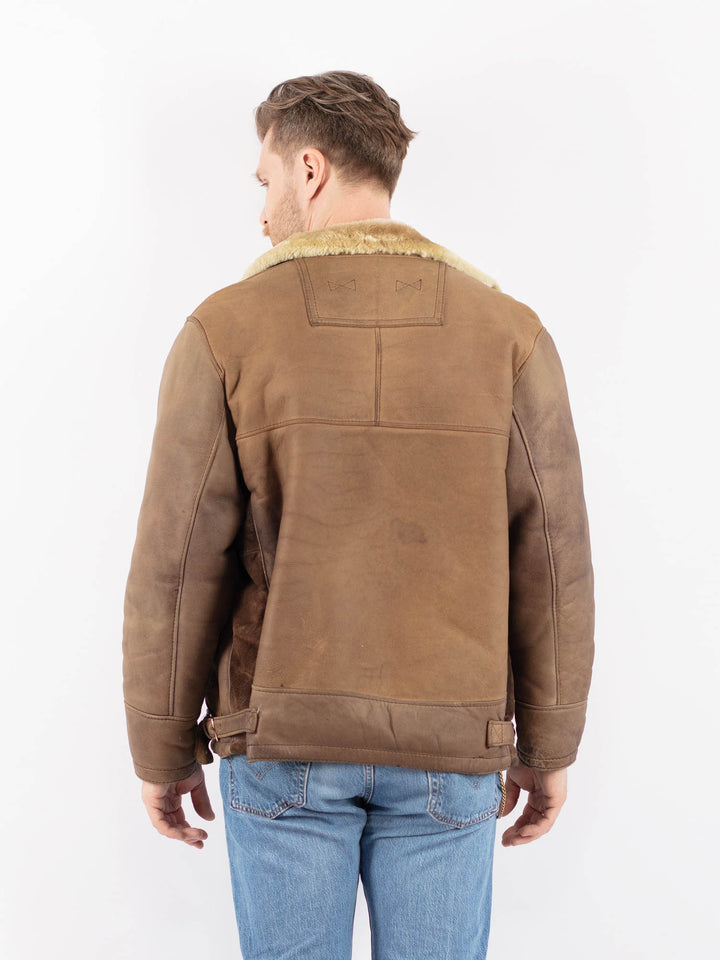 Vintage 90's Men Sheepskin in BeigeZ1408