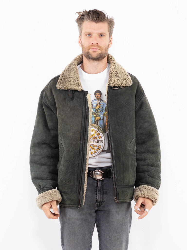 Online Vintage Store | Vintage 90's Men B-3 Style Sheepskin Jacket