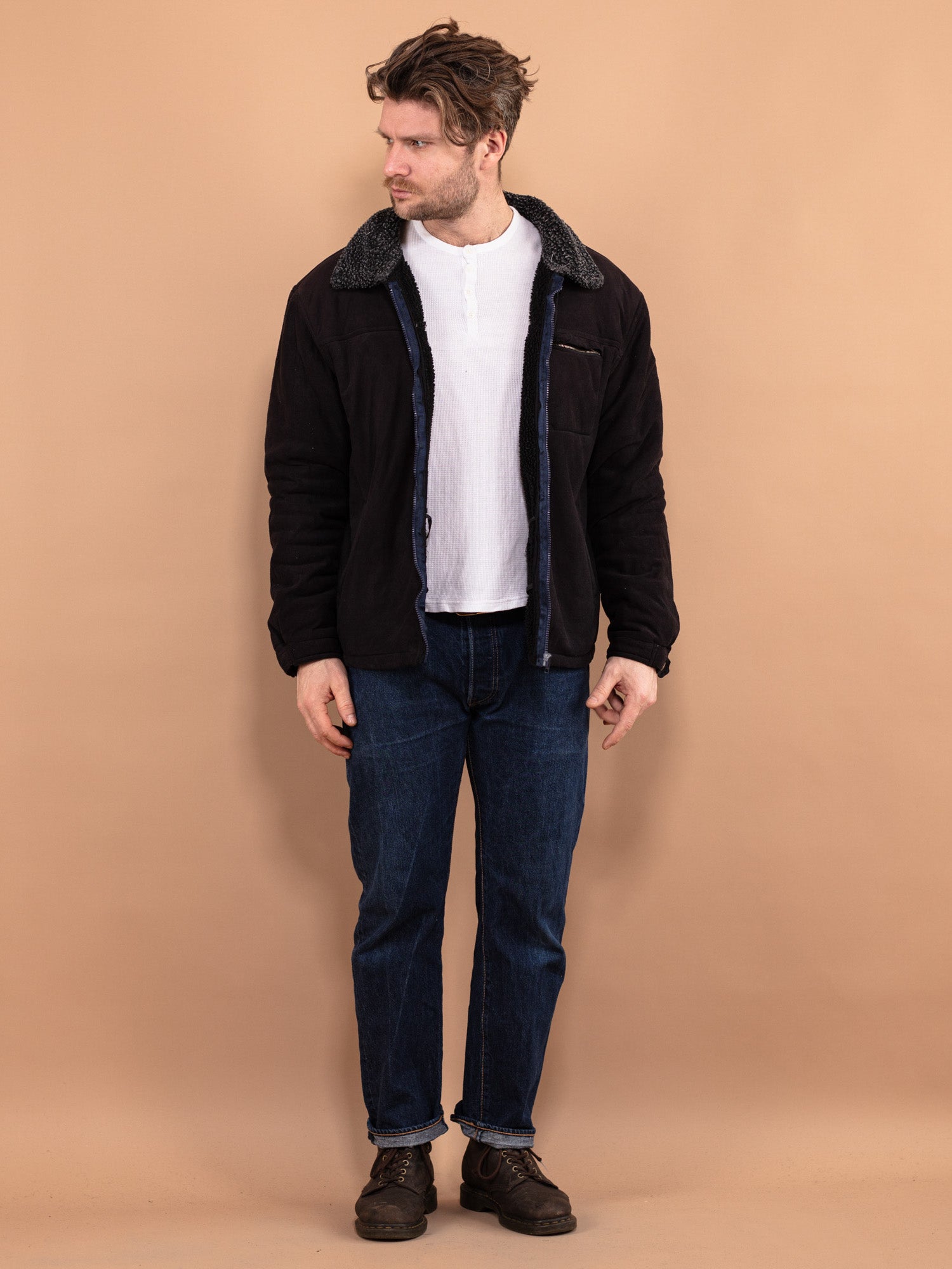 Mens black sherpa best sale