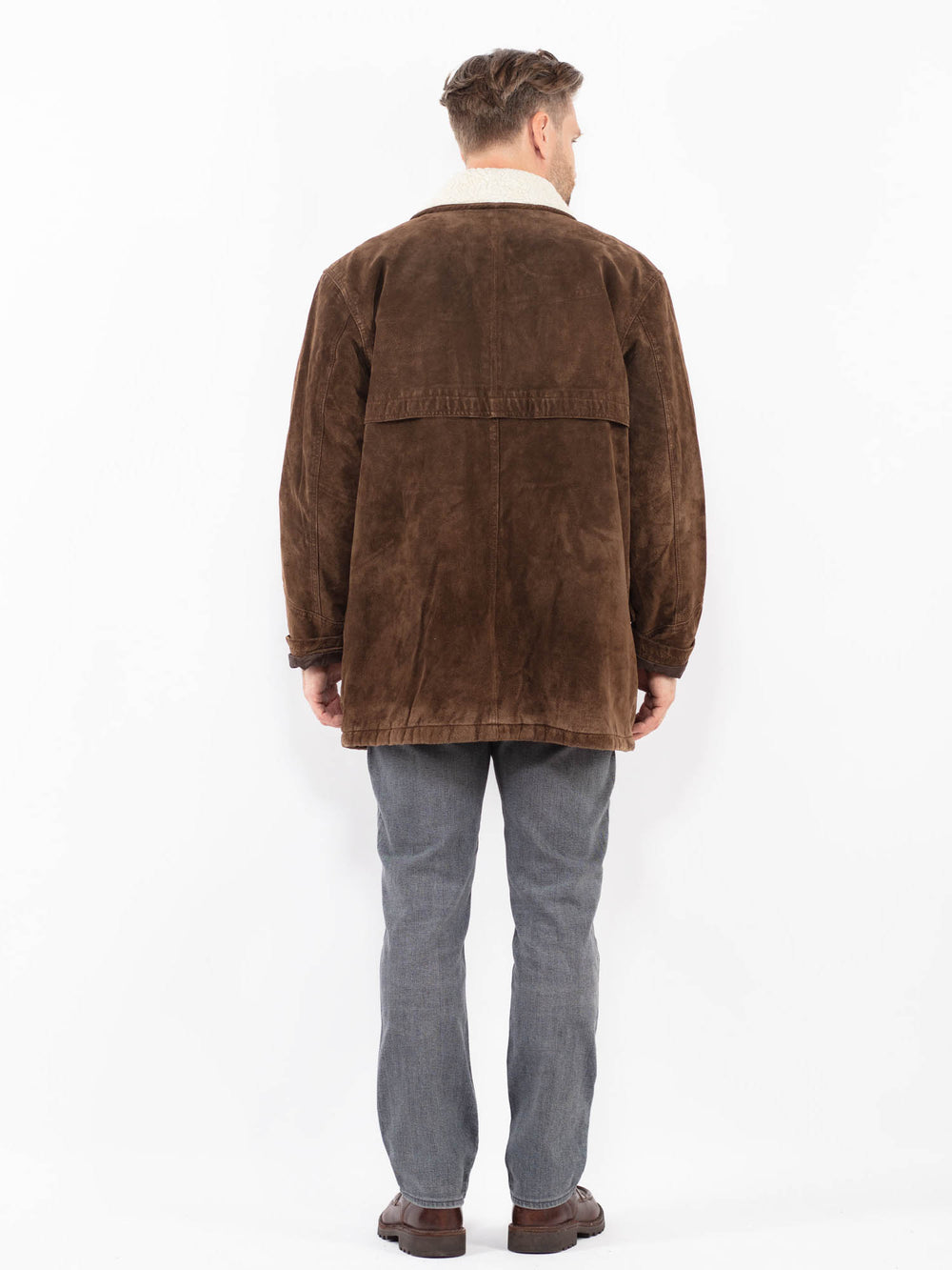 Vintage 90's Men Suede Sherpa in BrownZ2082