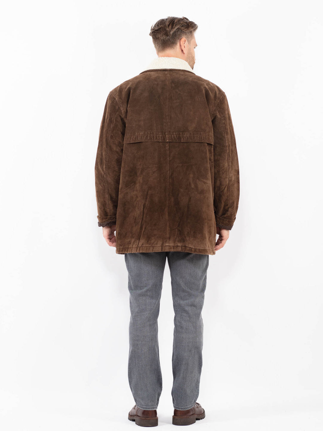 Vintage 90's Men Suede Sherpa in BrownZ2082