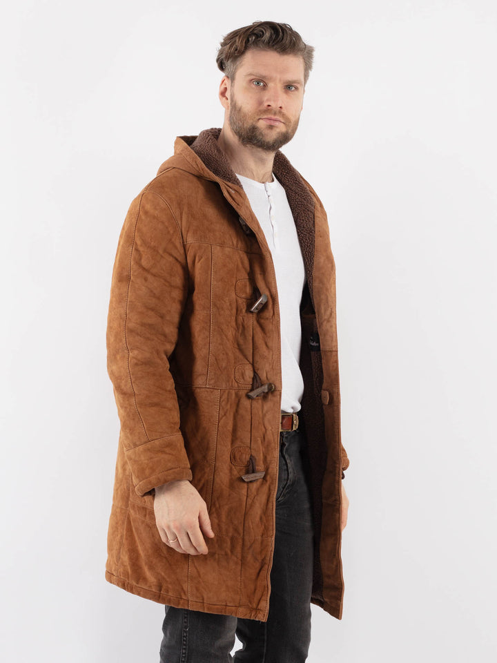 Vintage 90's Men Suede Sherpa in BrownZ998