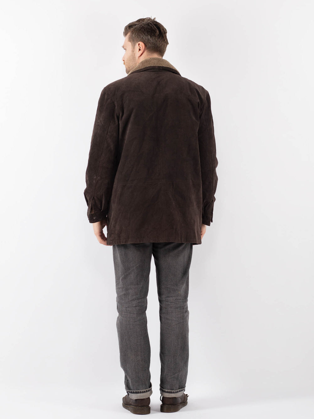 Vintage 90's Men Suede Jacket in BrownZ1107