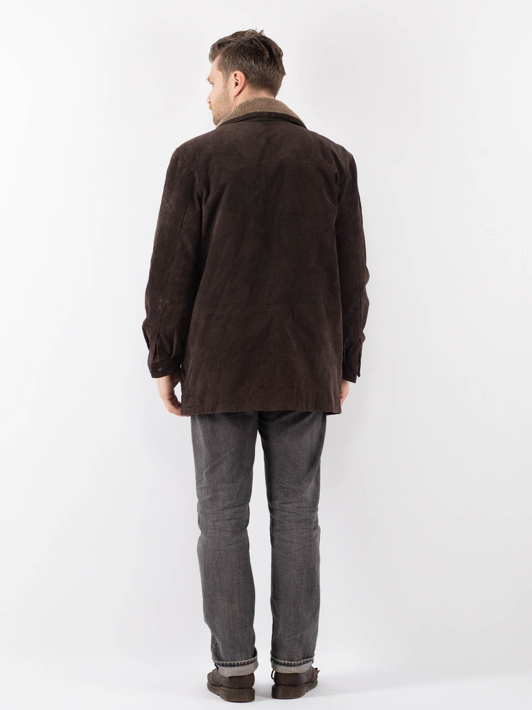 Vintage 90's Men Suede Jacket in BrownZ1107