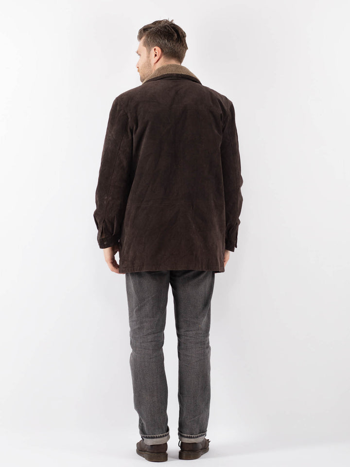 Vintage 90's Men Suede Jacket in BrownZ1107