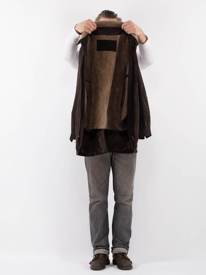 Vintage 90's Men Suede Jacket in BrownZ1107