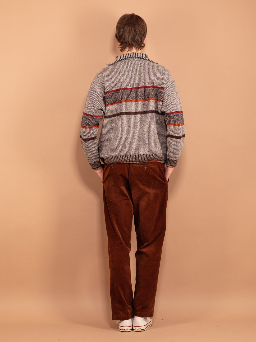 Vintage 90's Men Half-Zip Sweater