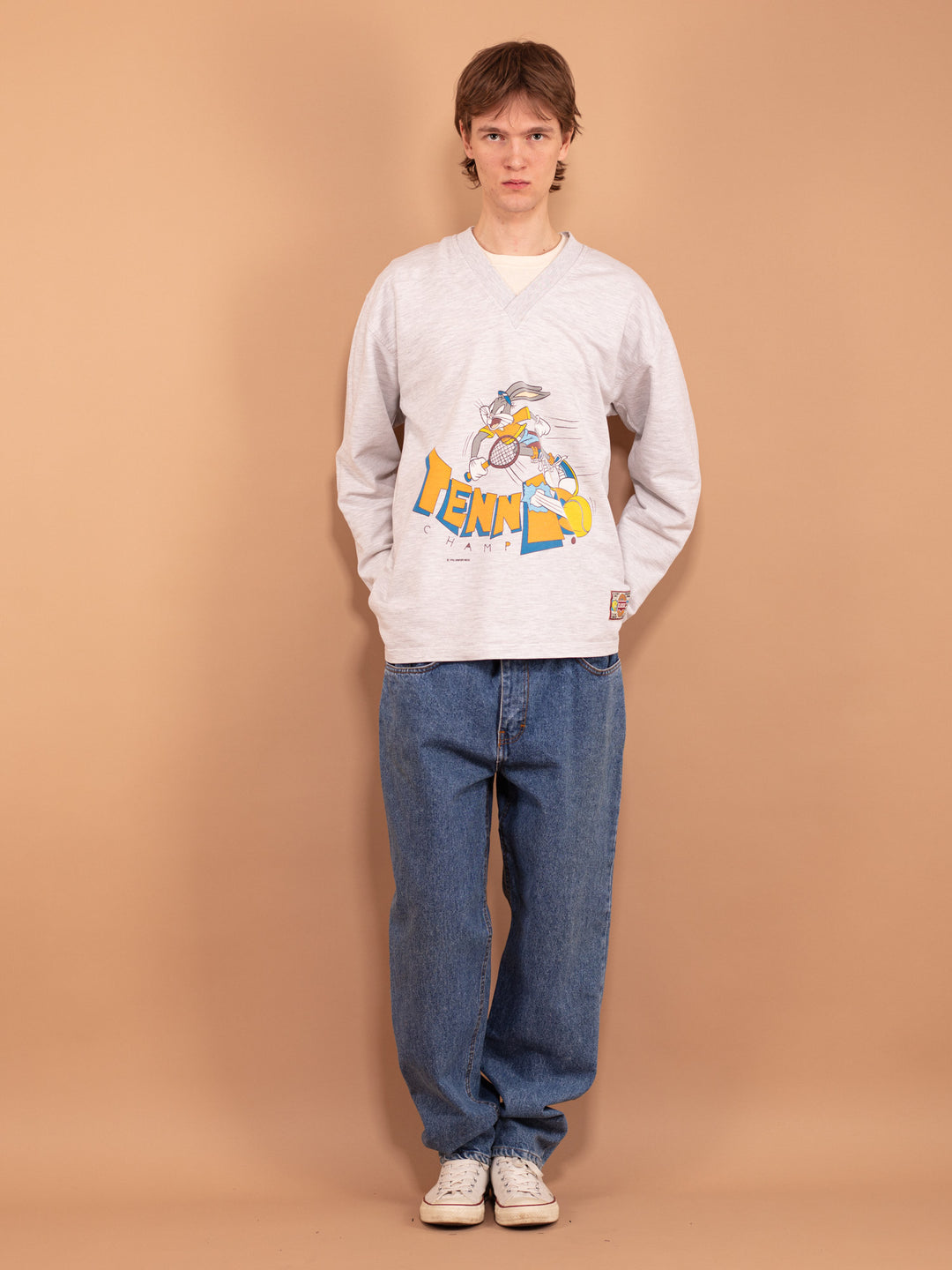 Vintage 90's Men Sweatshirt with Looney Tunes print