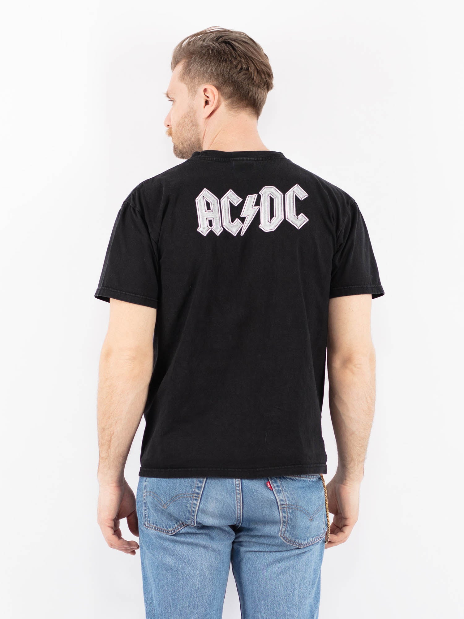 Online Vintage Store | Vintage 90's Men AC/DC Print T-Shirt in