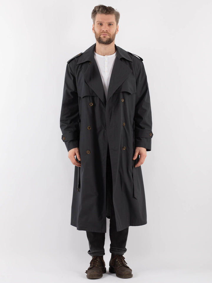 Vintage 90's Men Trench Coat in GrayZ933