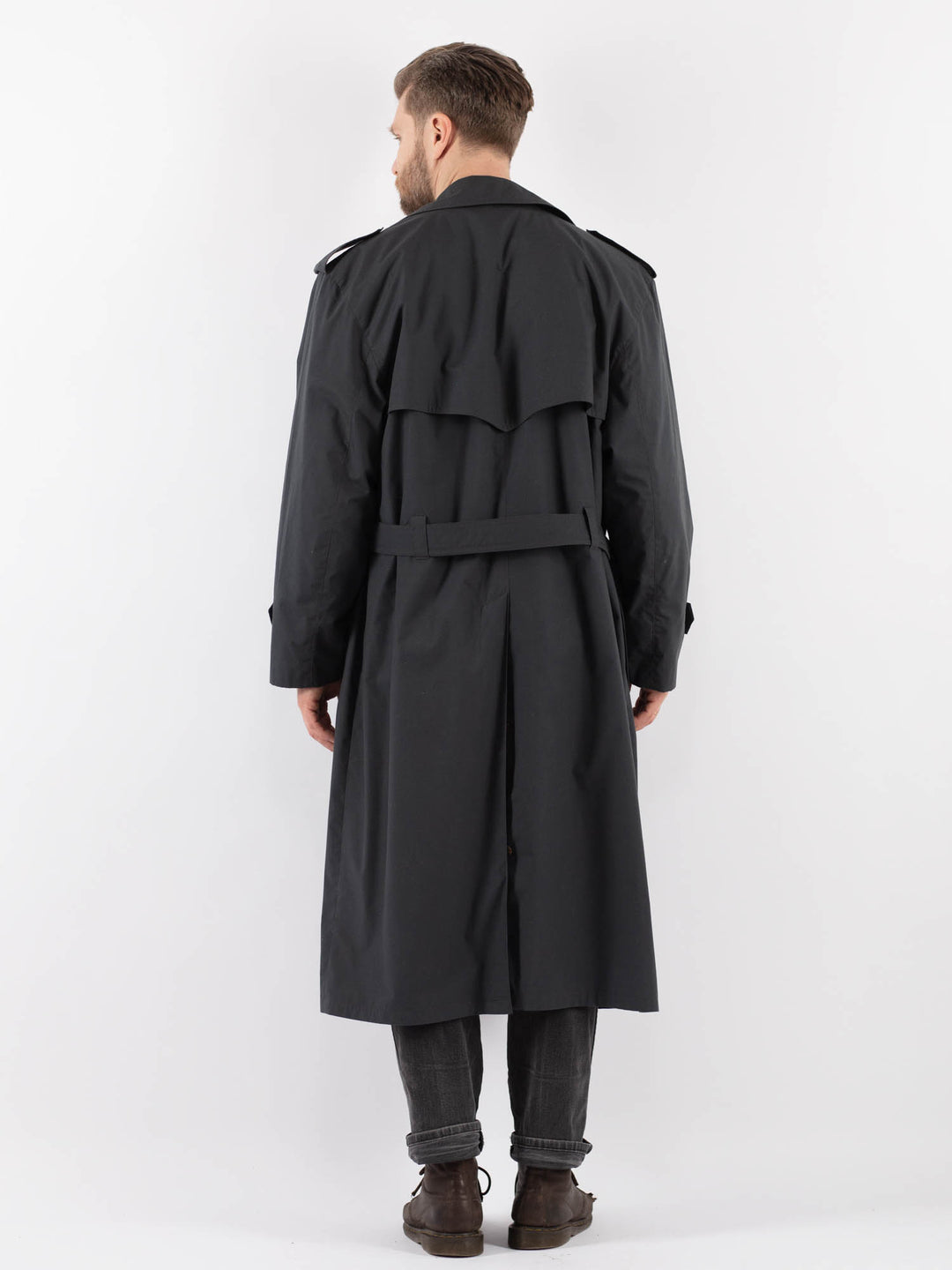 Vintage 90's Men Trench Coat in GrayZ933