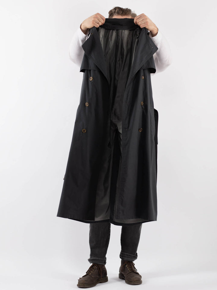 Vintage 90's Men Trench Coat in GrayZ933
