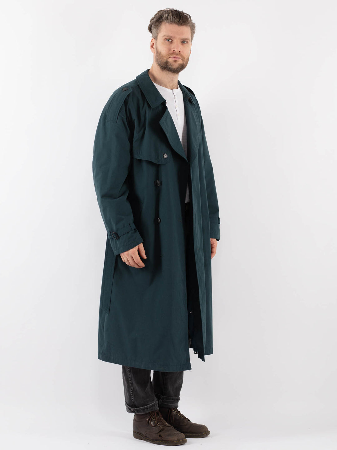 Vintage 70's Men Trench Coat in BlueZ937