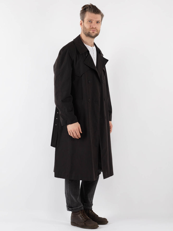 Vintage 90's Men Trench Coat in Gray