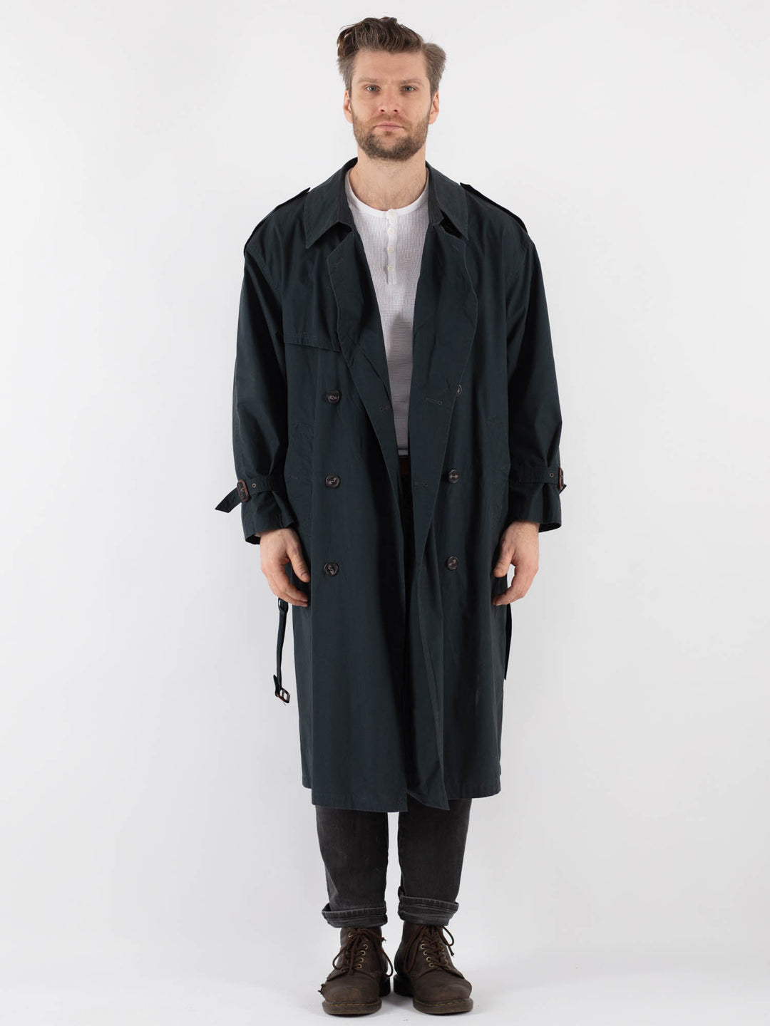Vintage 90's Men Trench in BlueZ828