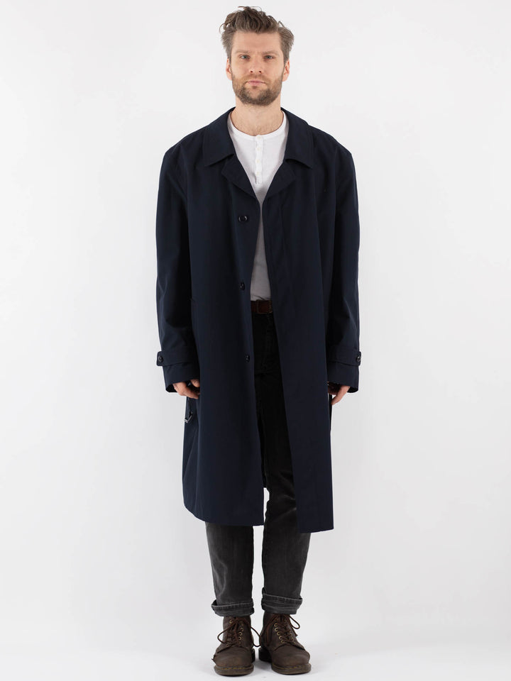 Vintage 90's Men Trench in Blue