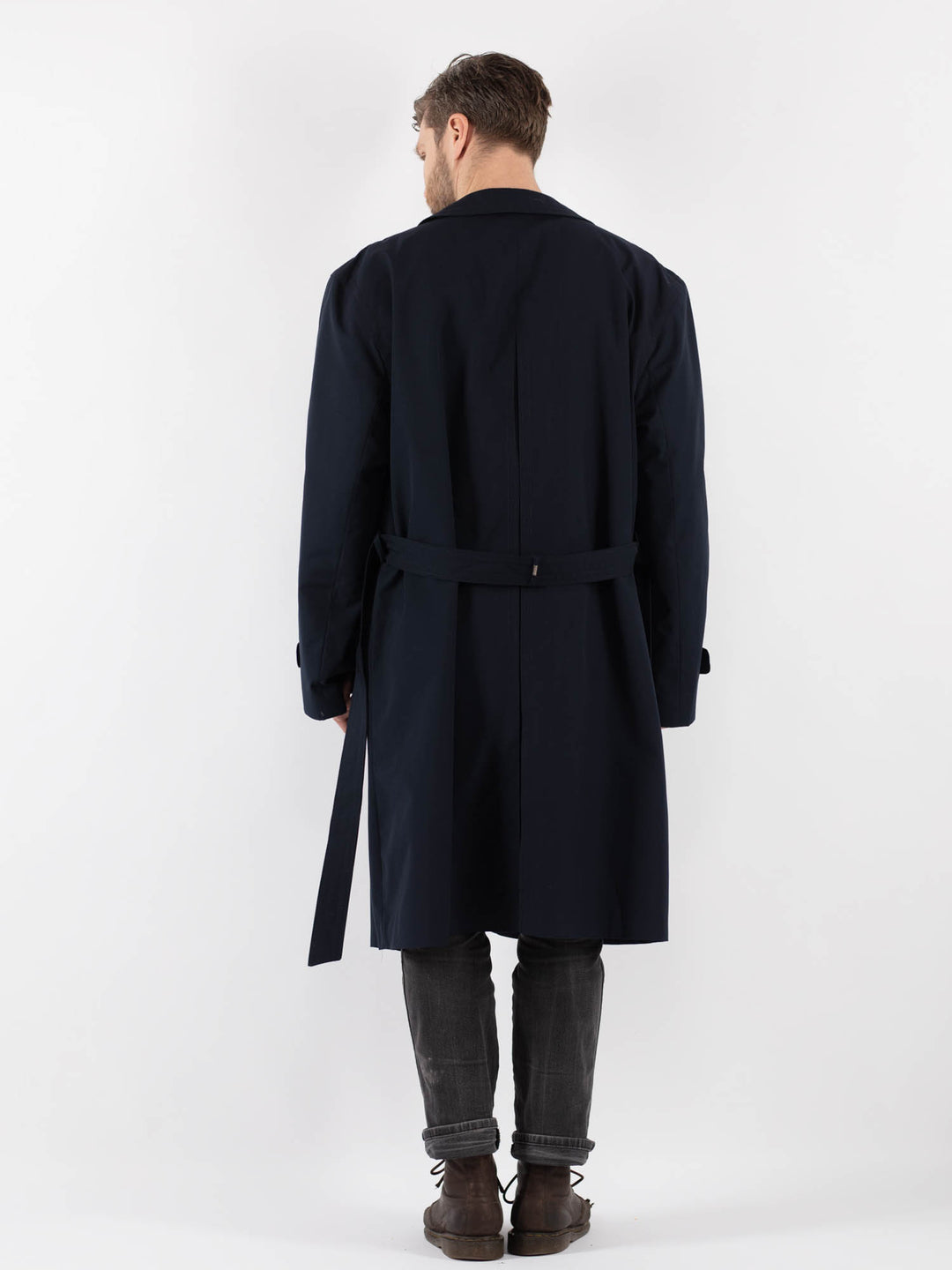 Vintage 90's Men Trench in Blue