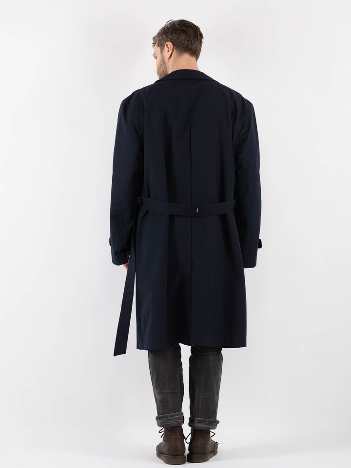 Vintage 90's Men Trench in Blue