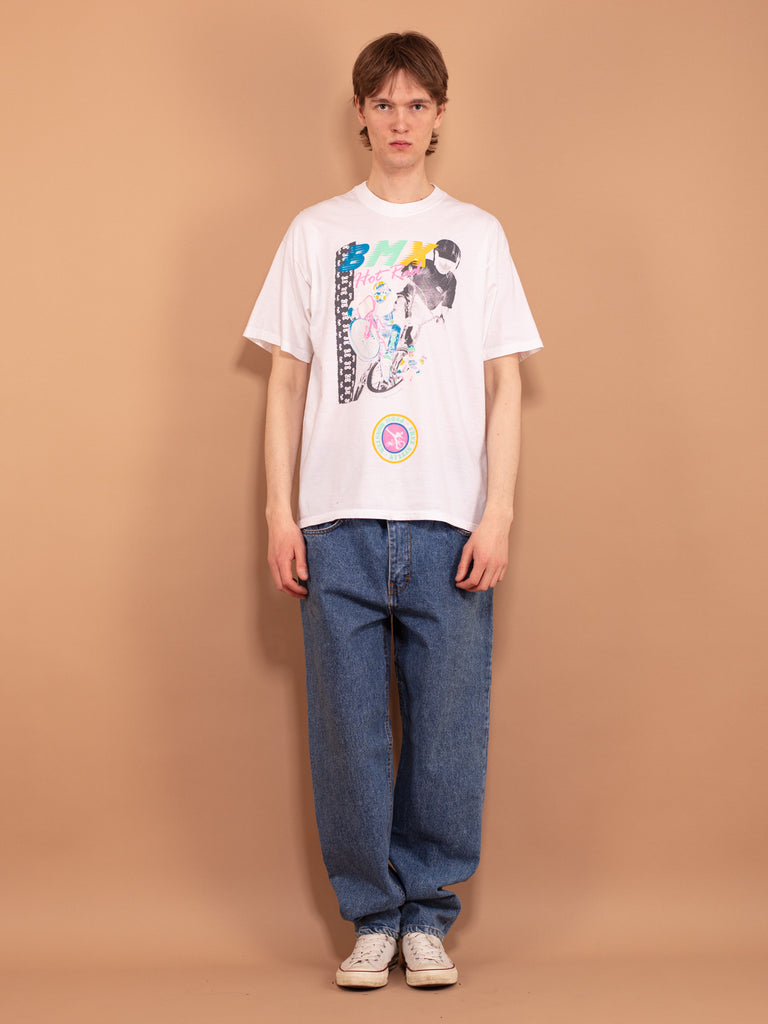 Vintage 90's Men T-shirt with BMX print – NorthernGrip