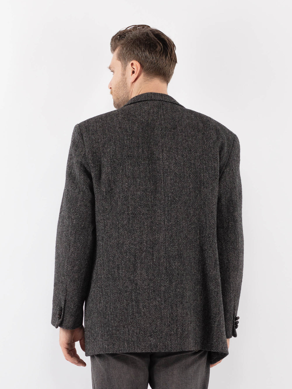 Vintage 90's Men Harris Tweed in GrayZ1080