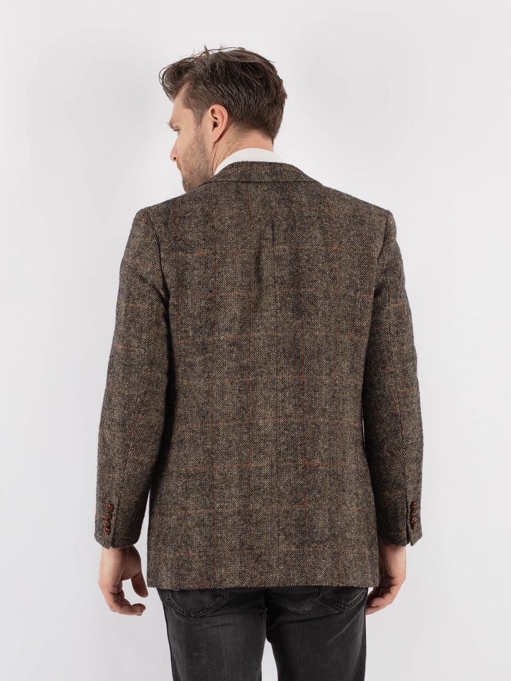 Vintage 90's Men Harris Tweed Jacket in Beige - NorthernGrip