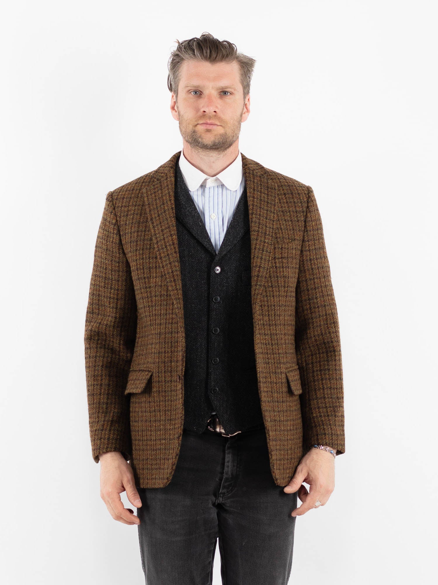 Online Vintage Store | Vintage 90's Men Harris Tweed Jacket in