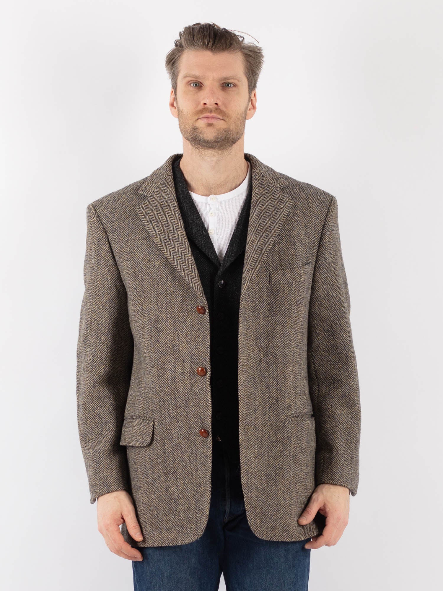 ジャケット・アウター 90s vintage wool jacket City brown Online Vintage Store | Vintage 90's Men Wool Blazer Jacket
