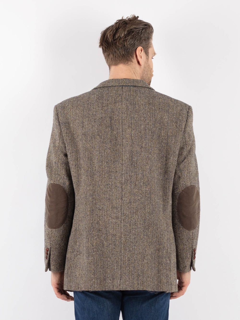 Vintage 90's Men Harris Tweed Jacket in BeigeZ1199