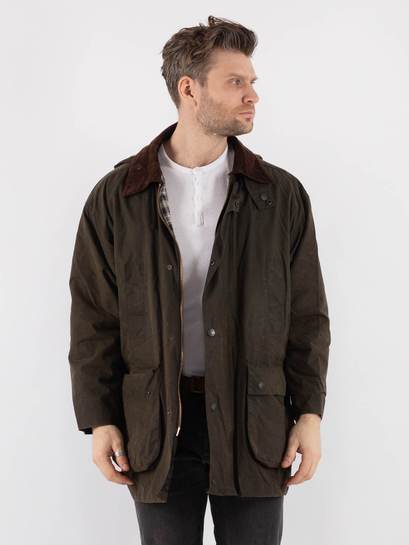 Norfolk Sales Barbour Lightweight Norfolk Waxed Cotton Jacket