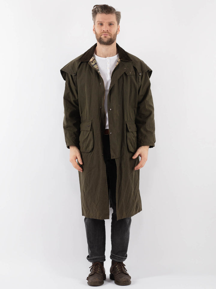 Vintage 90's Men Waxed Canvas Coat in Z902