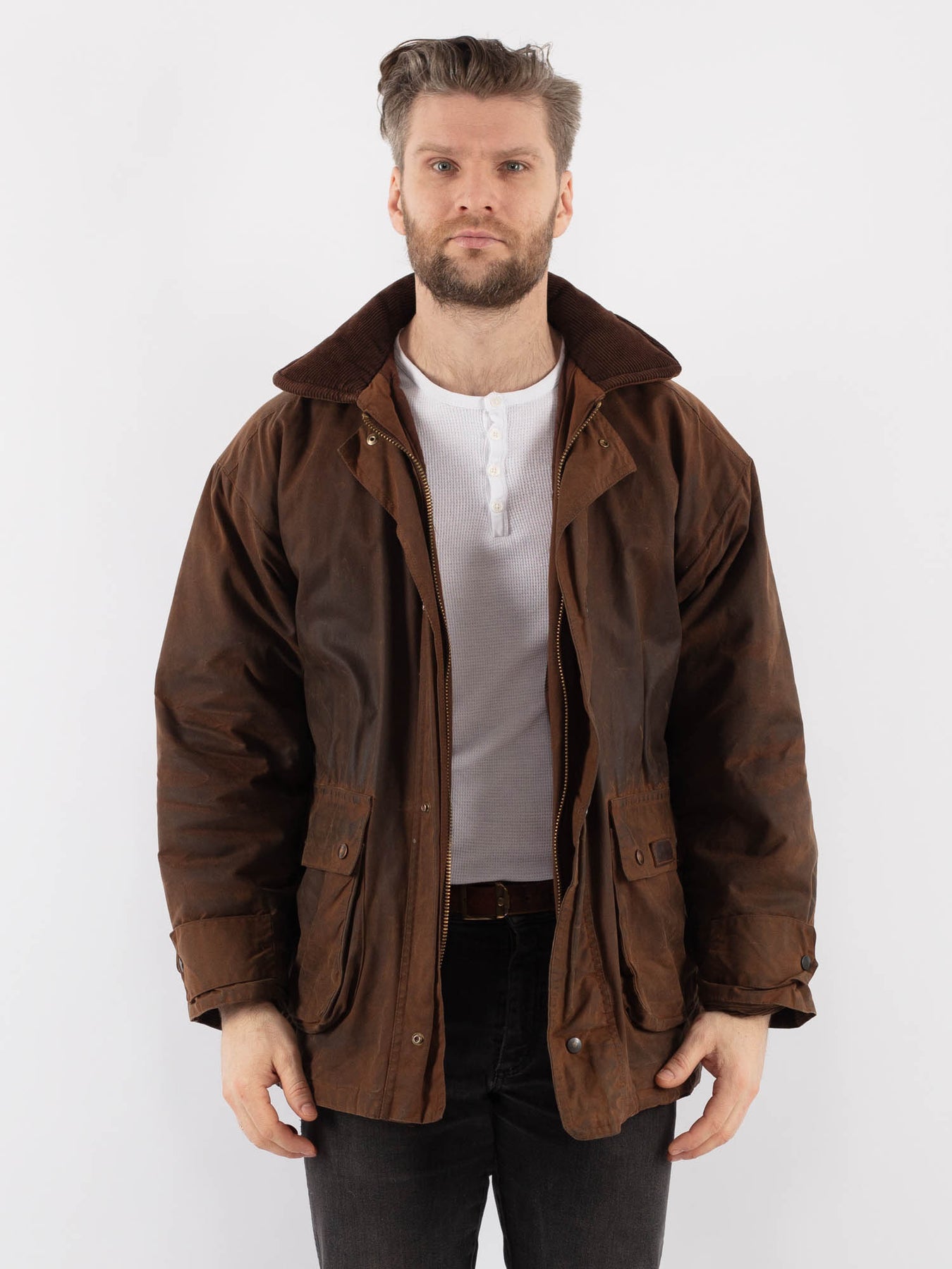 ジャケット・アウター 90s- mouton jacket chocolate brown Vintage-90s-Men-Waxed-Cotton-