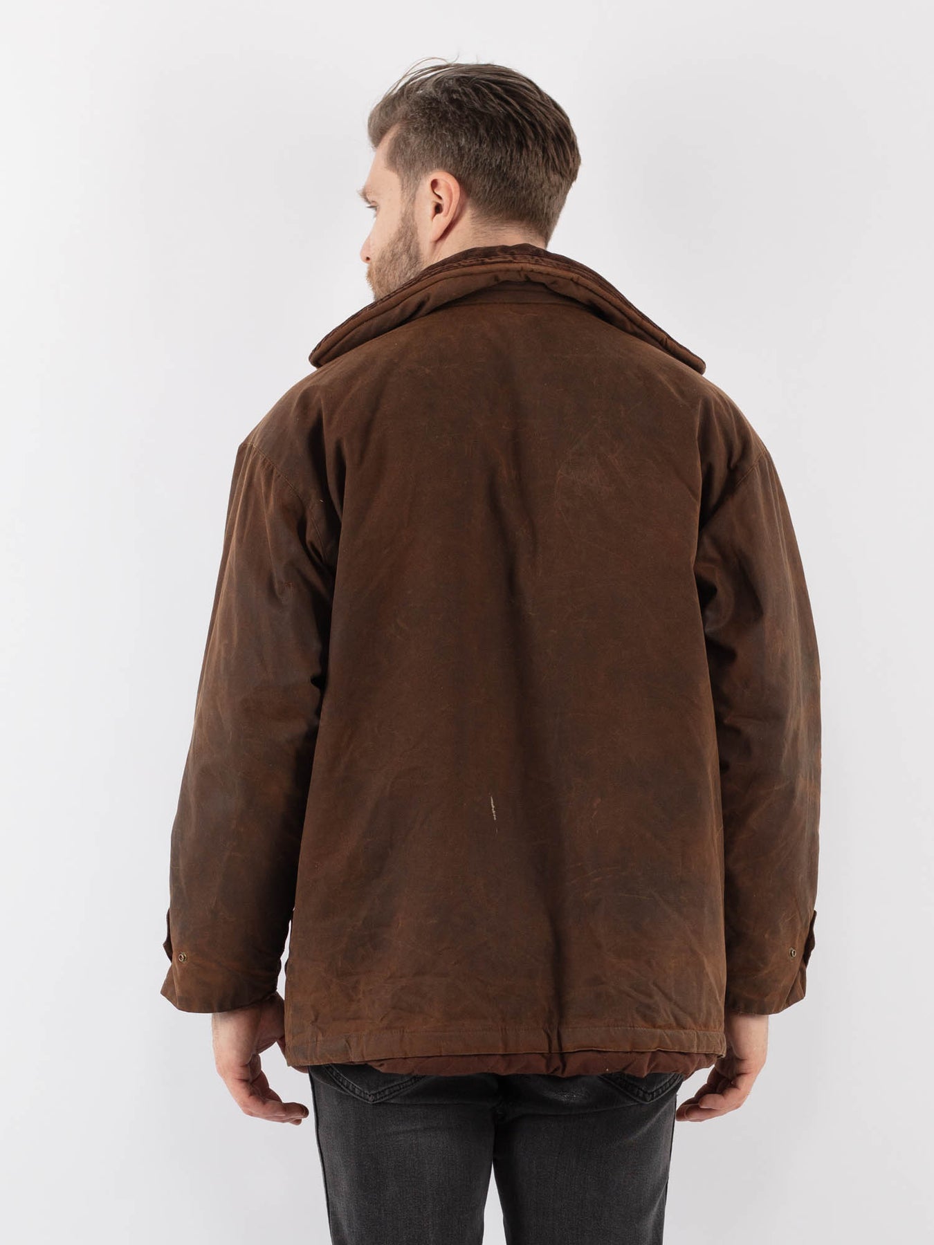 ジャケット・アウター 90s- mouton jacket chocolate brown Vintage-90s-Men-Waxed-Cotton-