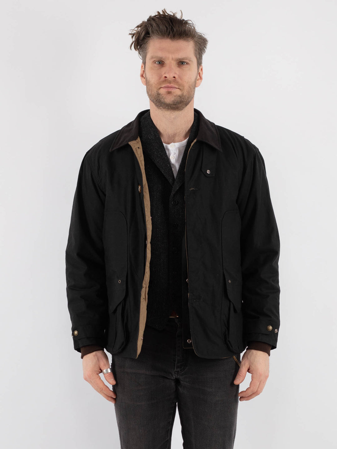 Vintage 80's Men Filson Waxed Canvas Jacket Made in USA - NorthernGrip