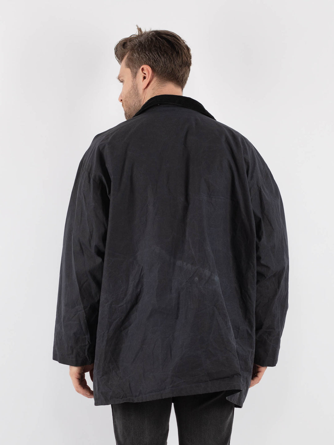 Vintage 90's Men Mc Orvis Waxed Canvas Jacket in Blue - NorthernGrip