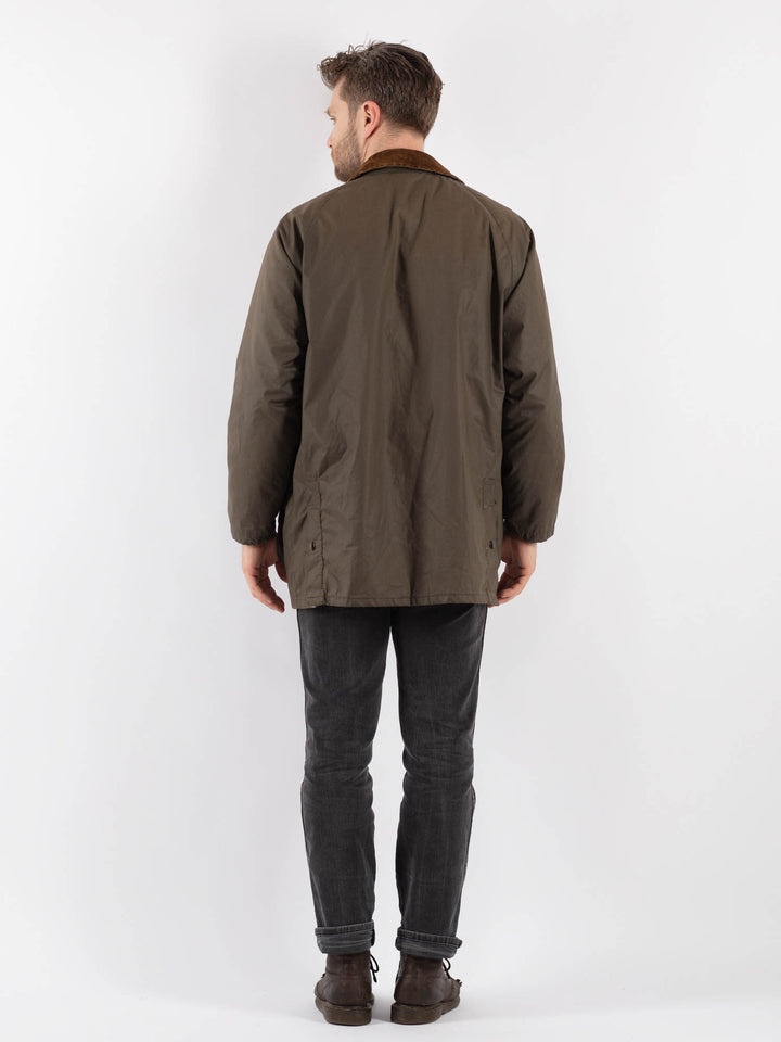 Vintage 90's Men Waxed Canvas Jacket in Khaki - NorthernGrip
