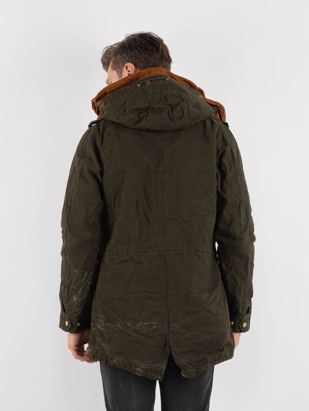 Vintage 00's Men Waxed Canvas Jacket in Green - NorthernGrip