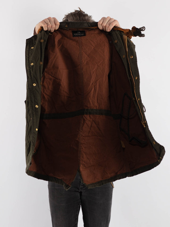 Vintage 00's Men Waxed Canvas Jacket in Green - NorthernGrip