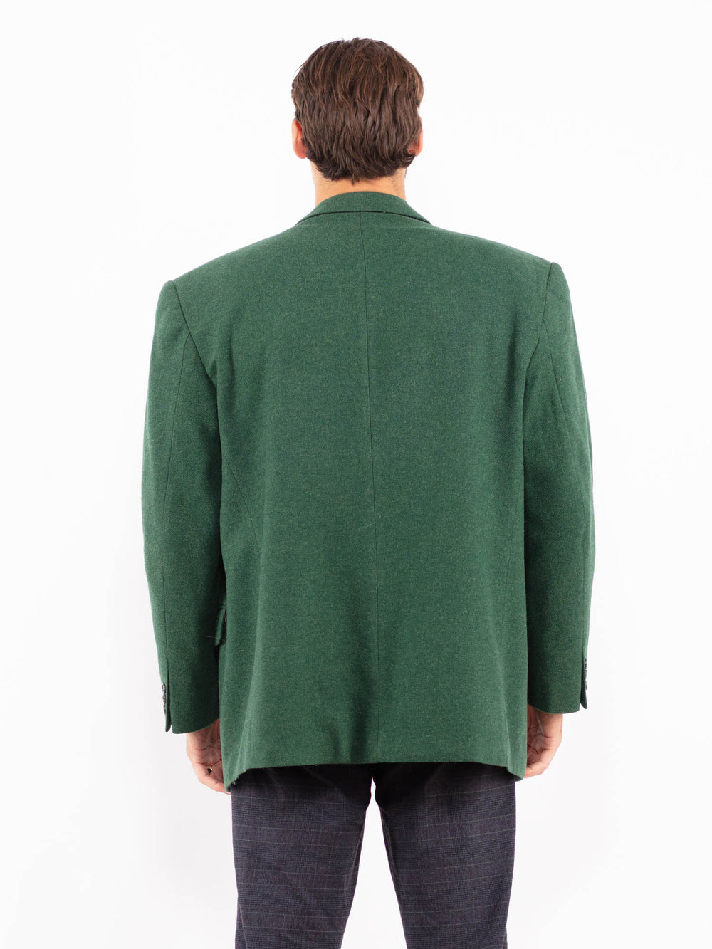 Vintage 90's Men Wool Blend Blazer Jacket in GreenZ2158