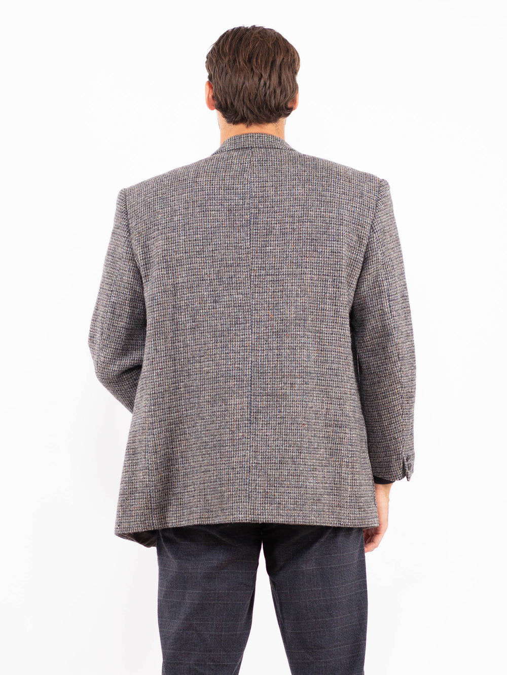 Vintage 90's Men Harris Wool Jacket in GrayZ2160