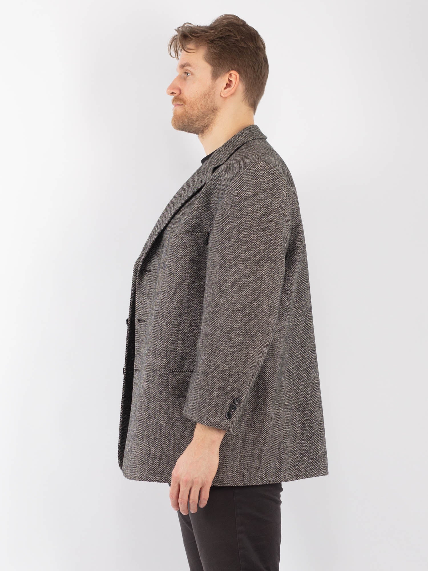 Online Vintage Store | Vintage 90's Men Wool Blazer Jacket in Gray