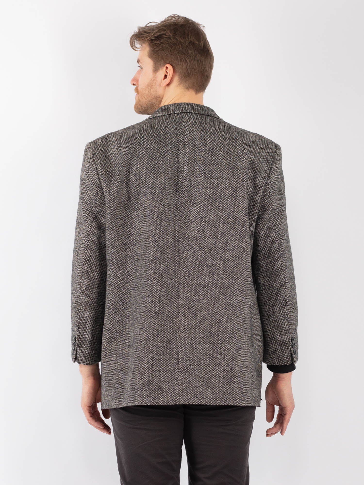 Online Vintage Store | Vintage 90's Men Wool Blazer Jacket in Gray