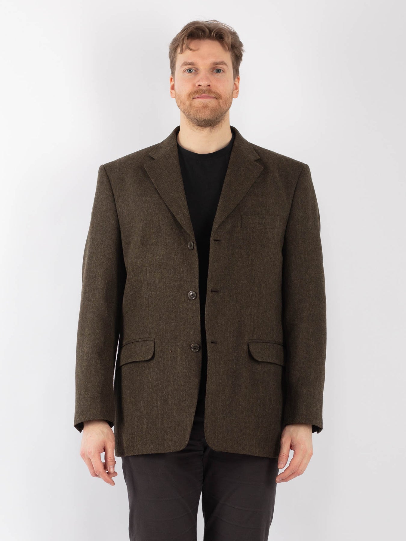 ジャケット・アウター 90s vintage wool jacket City brown Online Vintage Store | Vintage 90's Men Wool Blazer Jacket