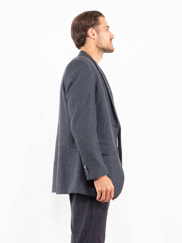 Vintage 90's Men Wool Blend Blazer in BlueZ2208