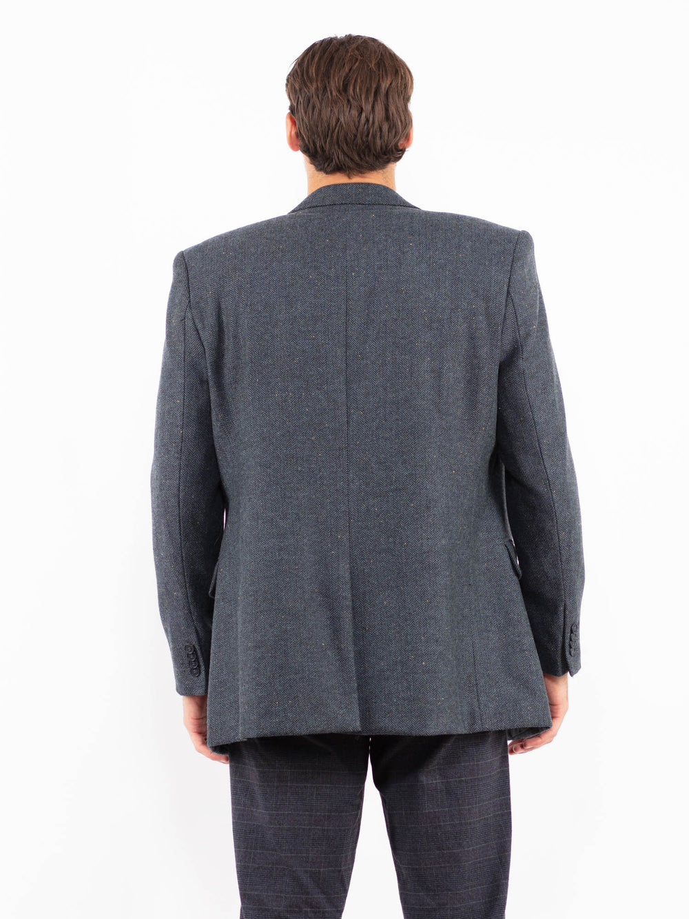 Vintage 90's Men Wool Blend Blazer in BlueZ2208